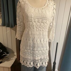 Elegant White Lace Top